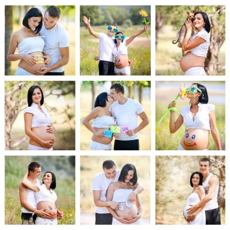 	collage of pregnantの写真素材
