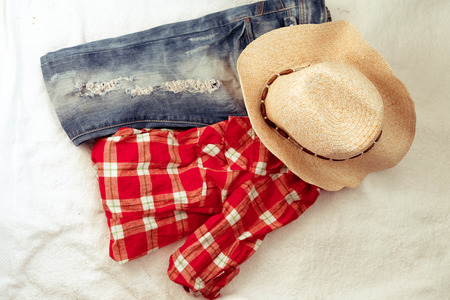 Overhead of essentials of a modern woman.の写真素材