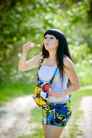 Beautiful pregnant womanの写真素材
