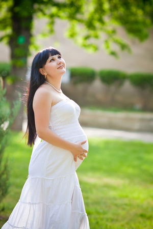 Beautiful pregnant womanの写真素材