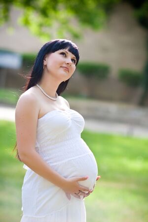 Beautiful pregnant womanの写真素材