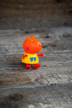 SEVASTOPOL, RUSSIA - on  APRIL 02,2016: Figure of Suzy Oveja from Pig Pepa from Astley Baker Davies / Entertainment One UK animationsのeditorial素材