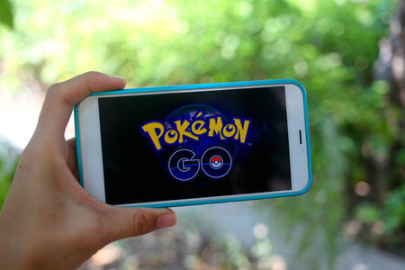 KRASNODAR, RUSSIA - on  July 26,2016:  Pokemon Go is a location-based augmented reality mobile game.のeditorial素材