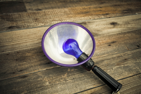 blue lamp ( Minin's reflector )の写真素材