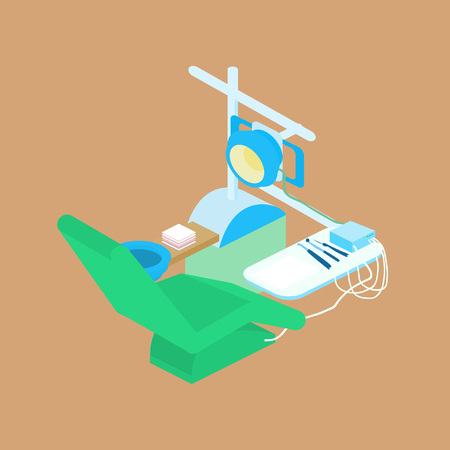 isometric dental clinic. Colorfull illustration for designのイラスト素材