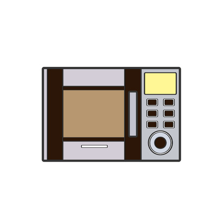 Symbol of microwave. line art illustrationのイラスト素材