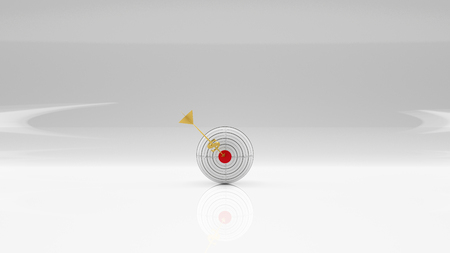 Business sphere. Goal. Golden arrow - dollar.の写真素材