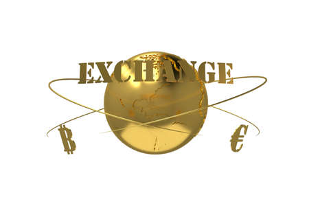 Cryptocurrency. Bitcoin exchange for euros. Path included. Perfect for advertising models. Save in days of sales.の写真素材