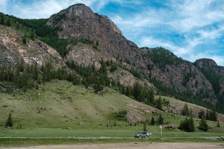 Landscapes Mountains in of the Altai Mountains, in the Altai Territory of Russiaの写真素材