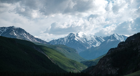 Landscapes Mountains in of the Altai Mountains, in the Altai Territory of Russia