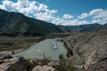 Landscapes Mountains in of the Altai Mountains, in the Altai Territory of Russiaの写真素材