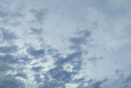 A blue sky at night natural heaven in the summer.の写真素材