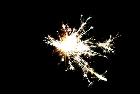Christmas celebration fireworks realistic glitter effectの写真素材