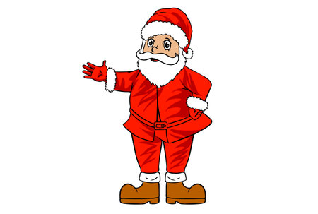 Santa claus creative xmas old man saint nicholasのイラスト素材