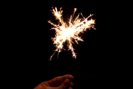 Flare style beautiful torch particles sparkler partyの写真素材