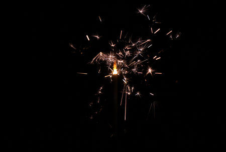 Shiny sparkles new year torch fountainの写真素材