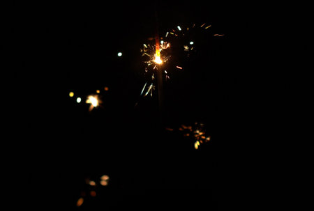 Shiny sparkler funky party sparks beautiful torchの写真素材