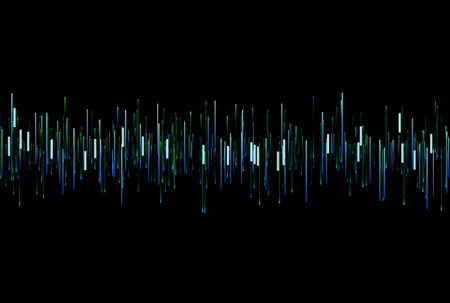 Frequency bars texture musical audio gradient rays style line art backgroundの写真素材