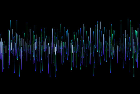 Frequency bars texture musical audio gradient rays style line art backgroundの写真素材