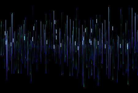 Frequency bars texture musical audio gradient rays style line art backgroundの写真素材