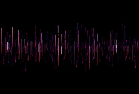 Frequency bars texture musical audio gradient rays style line art backgroundの写真素材