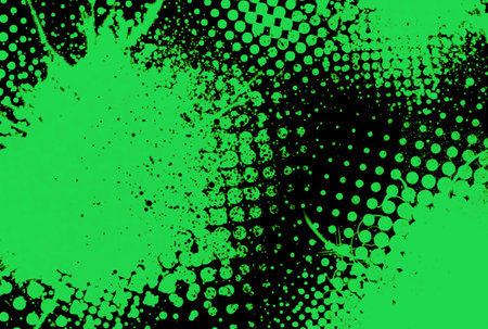 Green halftone texture graffiti background dotted effect pattern artの写真素材