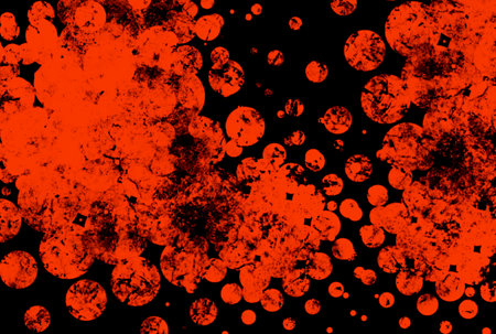 Red halftone texture graffiti background dotted effect pattern artの写真素材