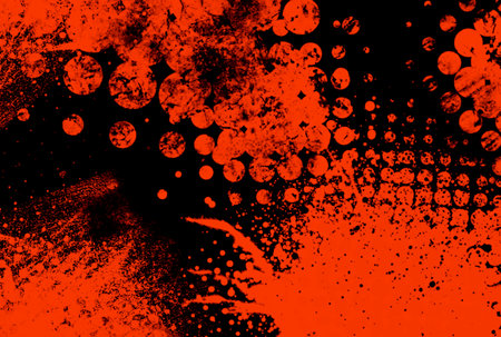 Red halftone texture graffiti background dotted effect pattern artの写真素材