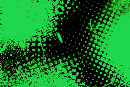 Green halftone texture graffiti background dotted effect pattern artの写真素材
