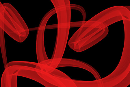 Red blood pattern grunge texture neon background artworkの写真素材