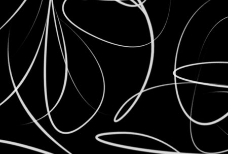 Wavy lines background black and white abstract texture artworkの写真素材