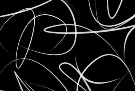 Wavy lines background black and white abstract texture artworkの写真素材