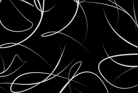 Wavy lines background black and white abstract texture artworkの写真素材
