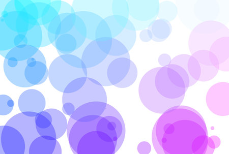 Rainbow dotted pattern colorful soap bubbles background watercolor artworkの写真素材