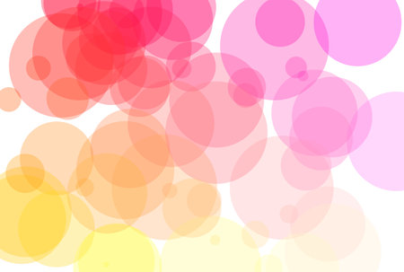 Rainbow dotted pattern colorful soap bubbles background watercolor artworkの写真素材