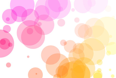 Rainbow dotted pattern colorful soap bubbles background watercolor artworkの写真素材