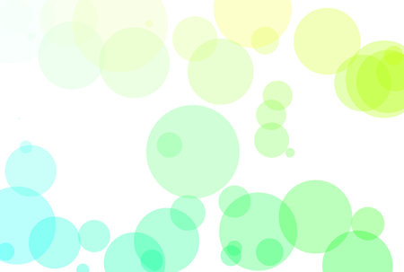 Rainbow dotted pattern colorful soap bubbles background watercolor artworkの写真素材