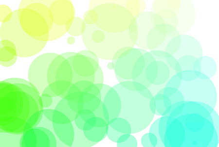 Rainbow dotted pattern colorful soap bubbles background watercolor artworkの写真素材
