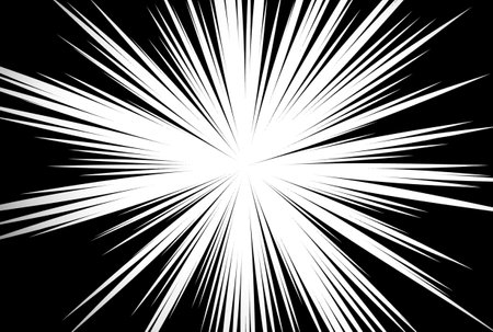 Comic sunburst background ray stripe texture art dynamic motion line wallpaperの写真素材