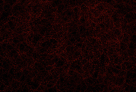 Red dotted line texture dynamic particle effect smooth straight lined backgroundの写真素材