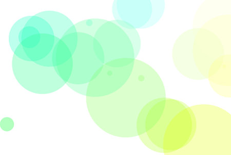 Rainbow dotted pattern colorful soap bubbles background watercolor artworkの写真素材