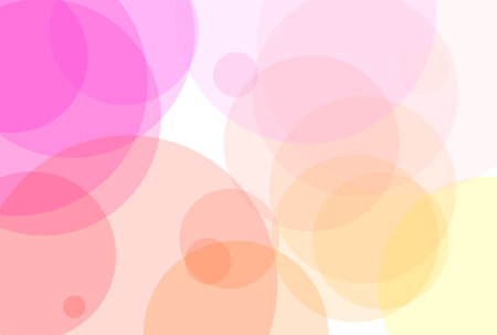 Rainbow dotted pattern colorful soap bubbles background watercolor artworkの写真素材