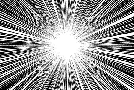 Comic sunburst background ray stripe texture art dynamic motion line wallpaperの写真素材
