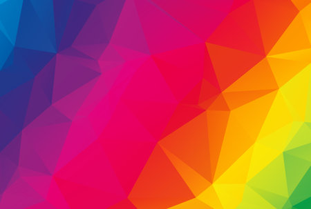 Polygonal pattern triangular poly texture multicolored polygon shape wallpaper artの写真素材