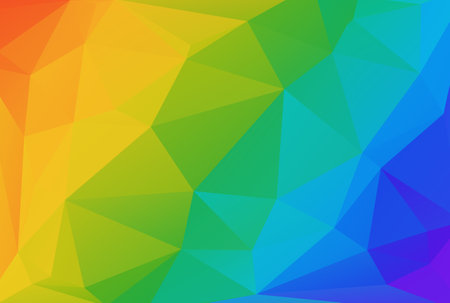 Triangle pattern multicolored polygon texture abstract shape background artworkの写真素材