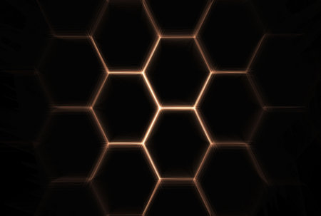 Futuristic abstract background hexagon network pattern geometry shape texture artの写真素材