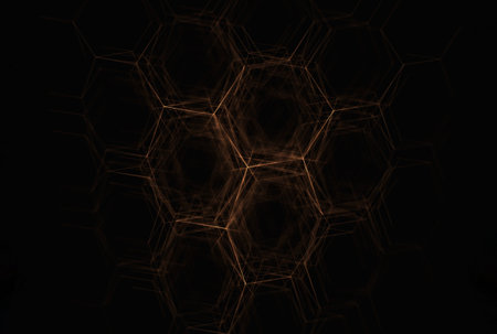 Futuristic abstract background hexagon network pattern geometry shape texture artの写真素材