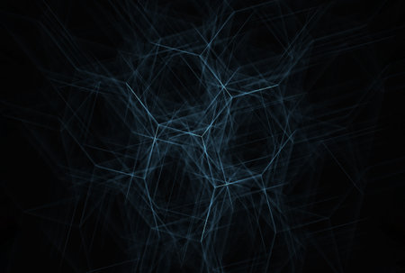 Futuristic abstract background hexagon network pattern geometry shape texture artの写真素材