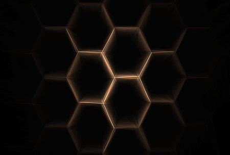 Futuristic abstract background hexagon network pattern geometry shape texture artの写真素材