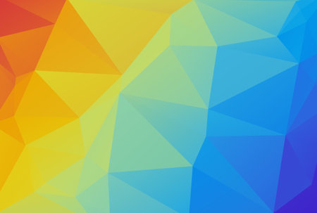 Triangle pattern multicolored polygon texture abstract shape background artworkの写真素材